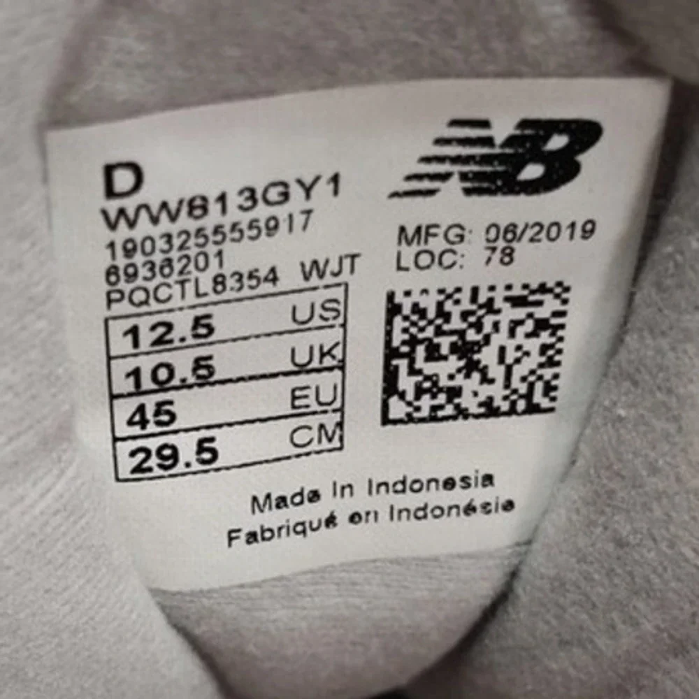 NEW BALANCE 813 White Leather Sneaker Women Sz‎ 12.5 Walking Shoes Comfy ROLLBAR